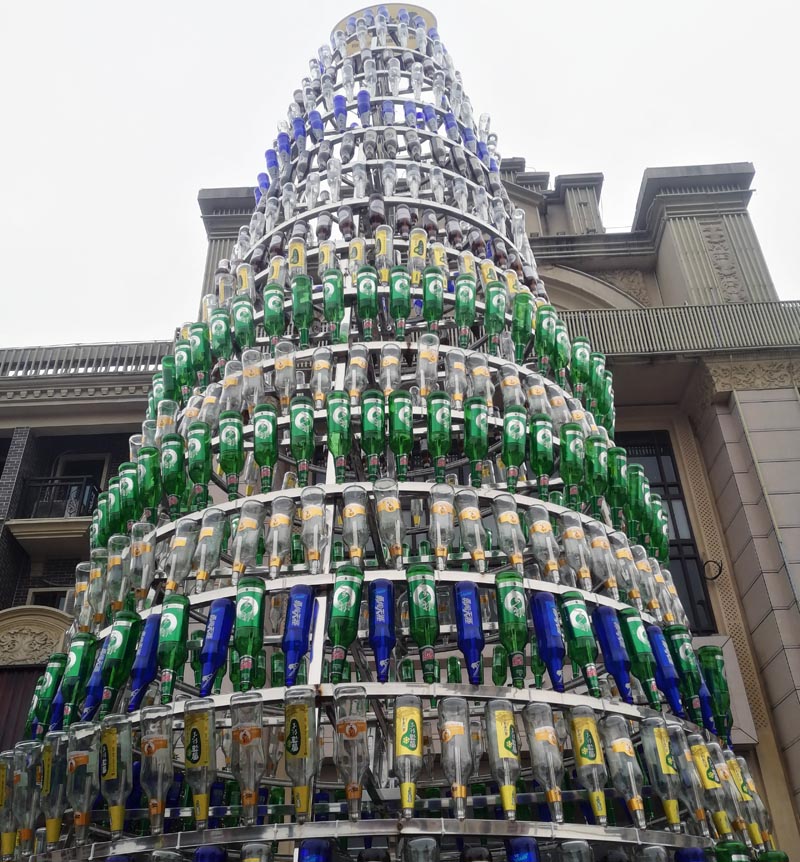 啤酒瓶圣诞树
