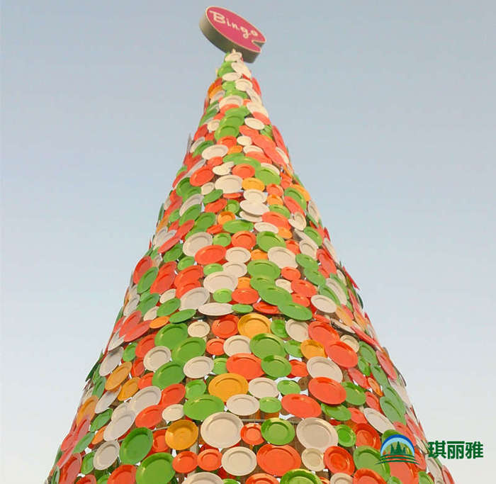 大型创意盘子圣诞树