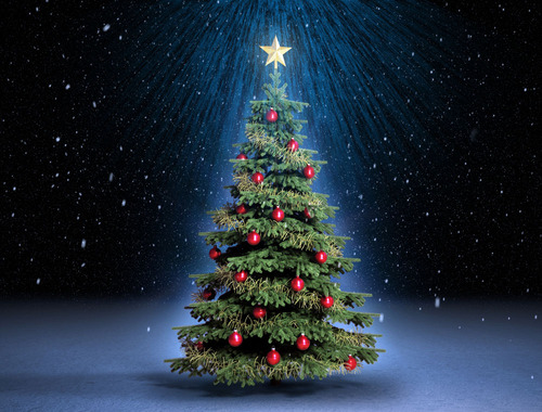 圣诞树顶上的星星