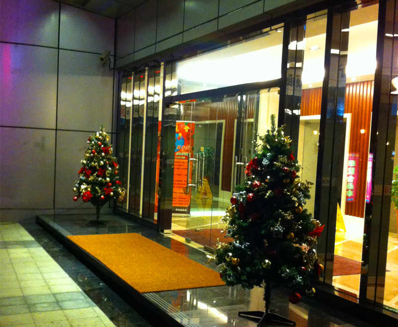 酒店门口圣诞树