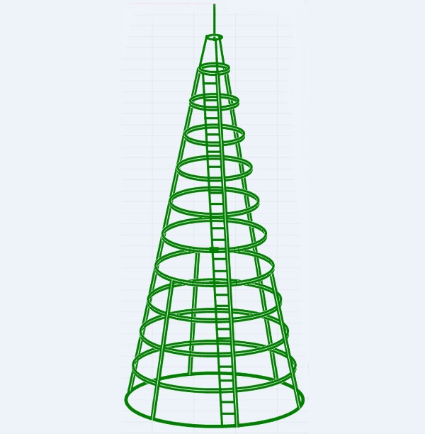 圣诞树铁架结构